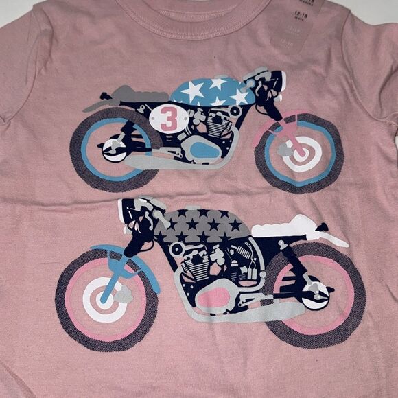 🔥Gap Kids Pink Motorcycle Graphic T-Shirt - Picture 2 of 4